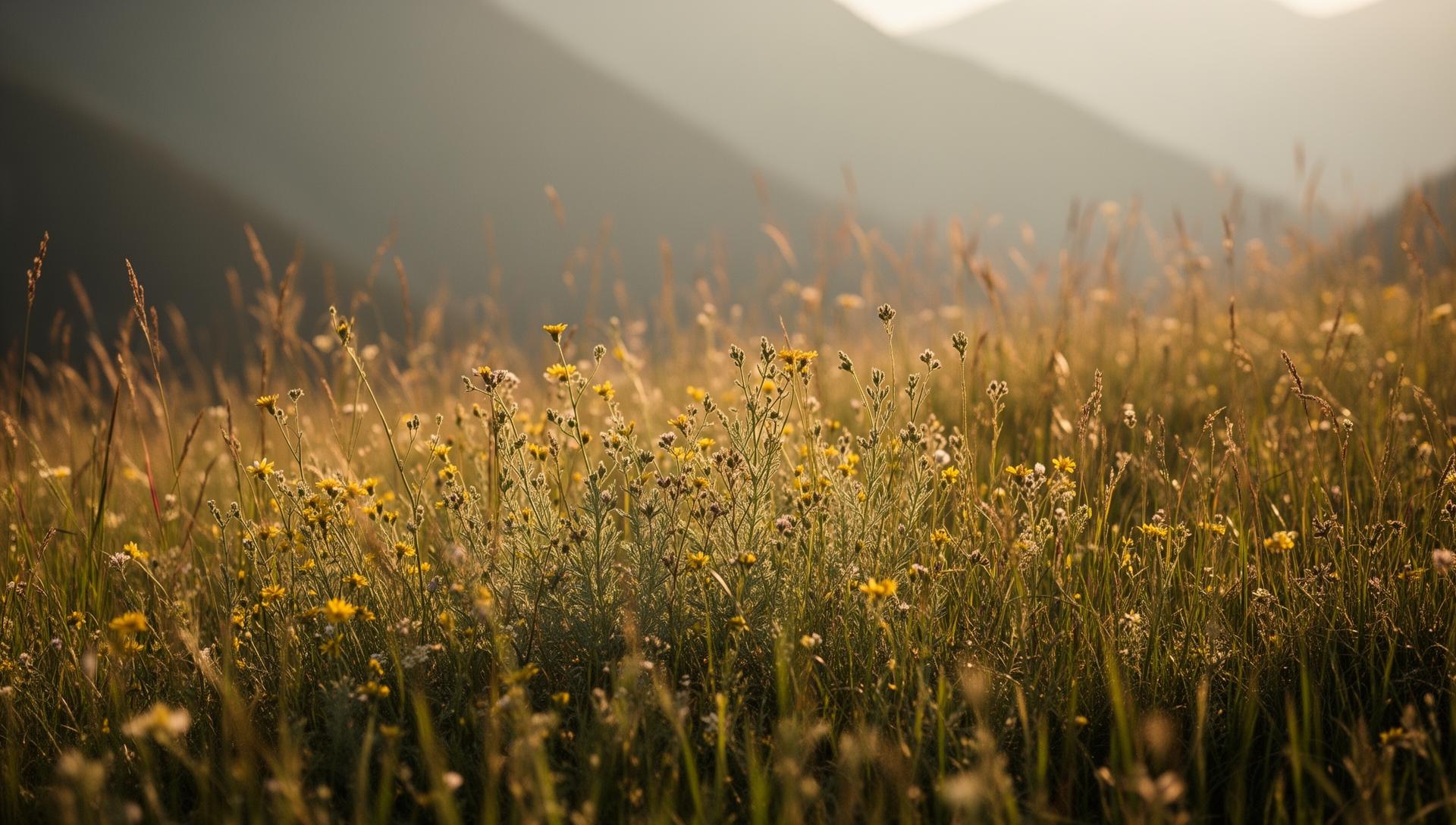 Wildflower meadow in morning light